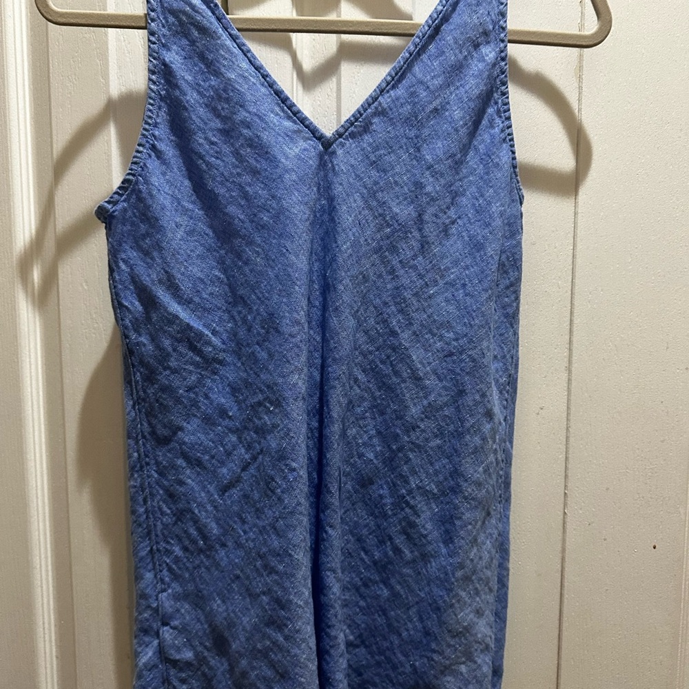 Lilly Pultizer denim blue Linen Tank Top